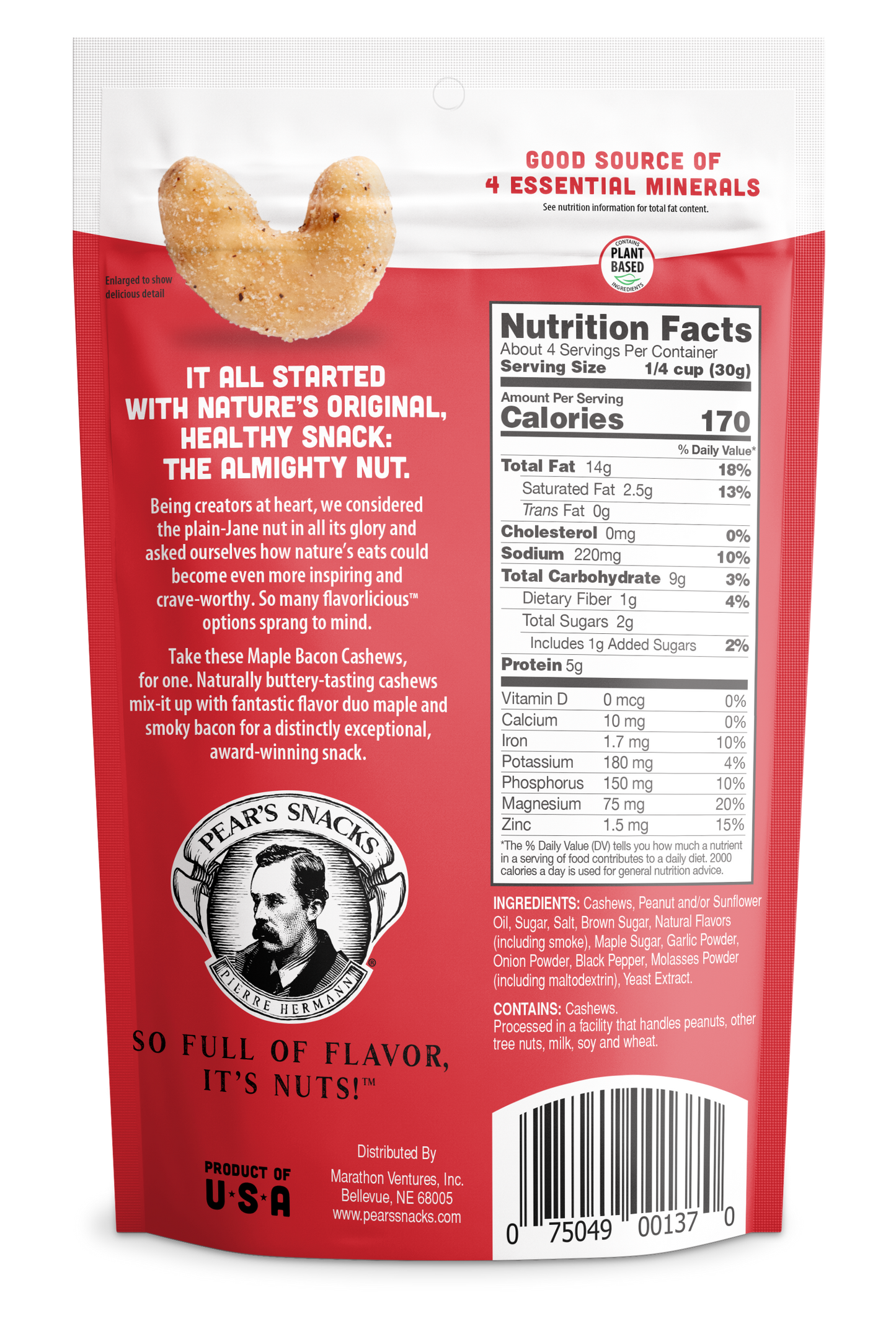 Maple Bacon Cashews 4oz